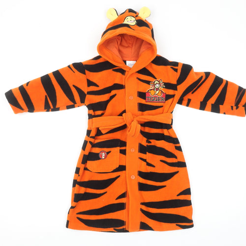 Ladybird Girls Orange Tigger Hooded Fleece Robe 3 Years Disney Winnie the Pooh