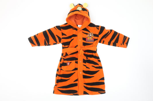 Ladybird Girls Orange Tigger Hooded Fleece Robe 3 Years Disney Winnie the Pooh