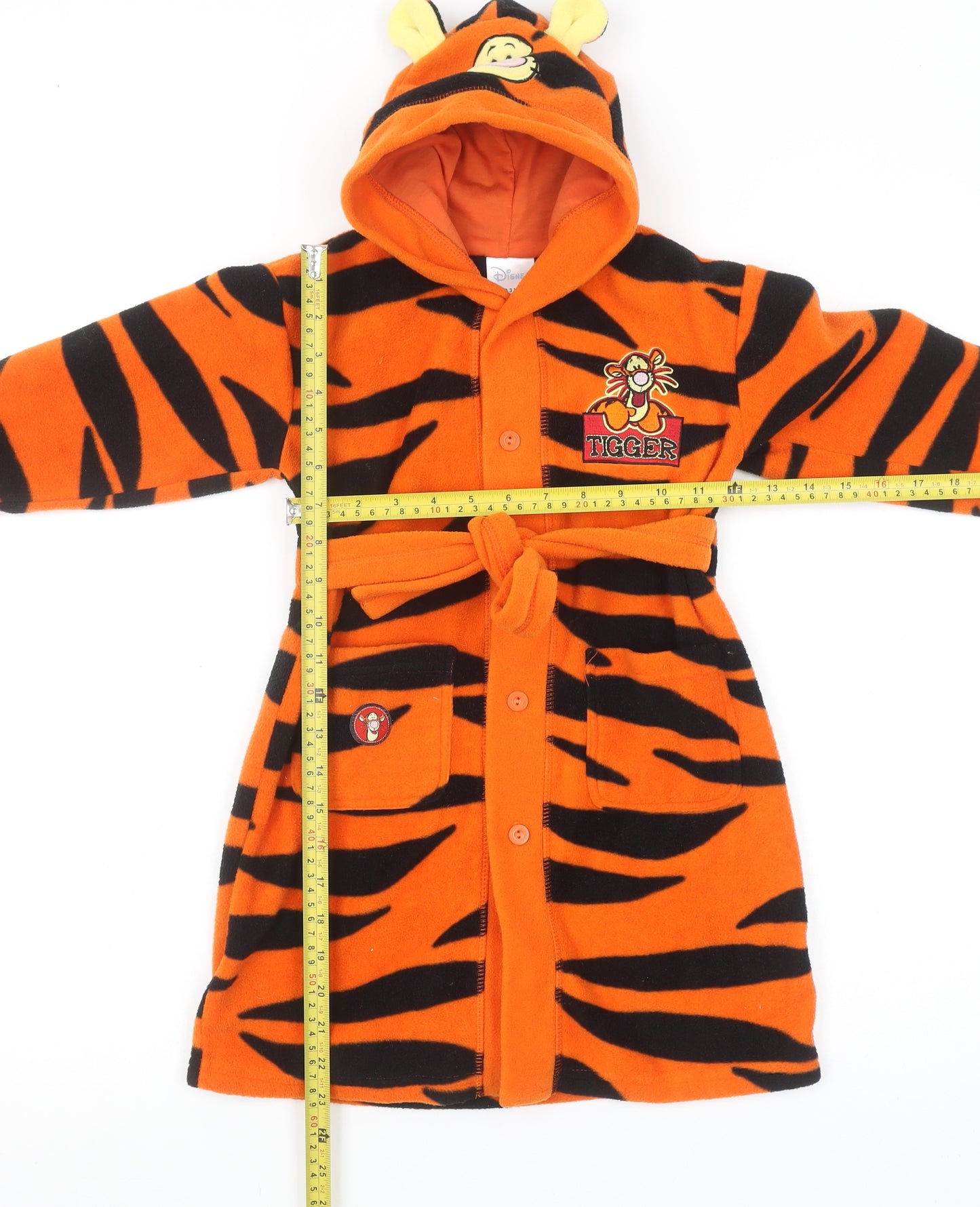Ladybird Girls Orange Tigger Hooded Fleece Robe 3 Years Disney Winnie the Pooh