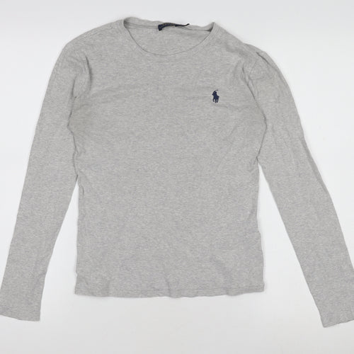 Ralph Lauren Boys Grey Long Sleeve Crew Neck T-Shirt Size S