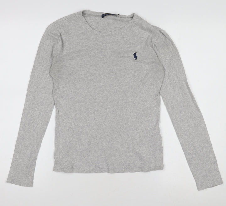 Ralph Lauren Boys Grey Long Sleeve Crew Neck T-Shirt Size S
