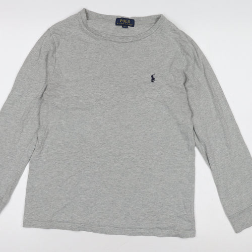 Polo Ralph Lauren Boys Grey Long Sleeve T-Shirt M (10-12) Classic Cotton