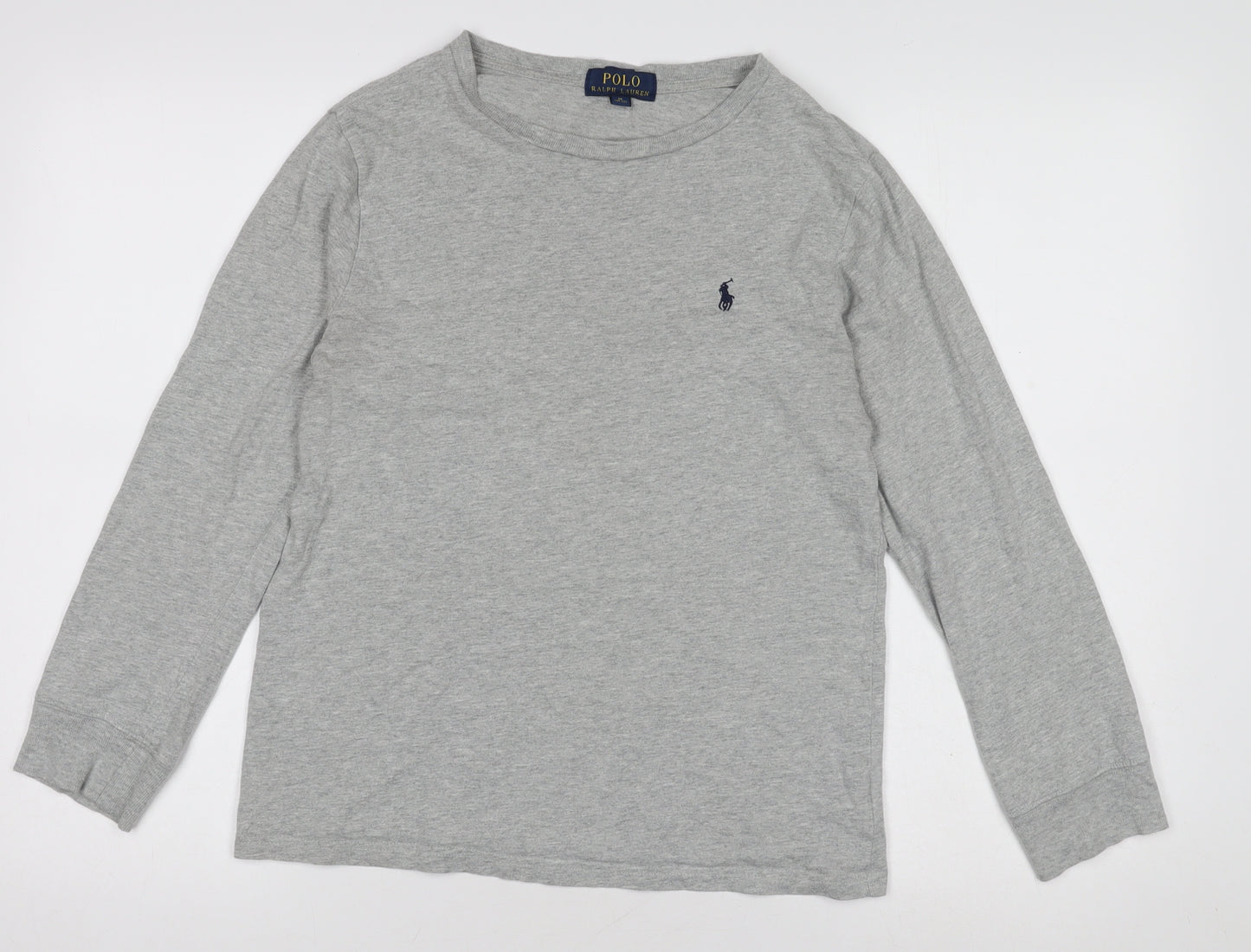 Polo Ralph Lauren Boys Grey Long Sleeve T-Shirt M (10-12) Classic Cotton