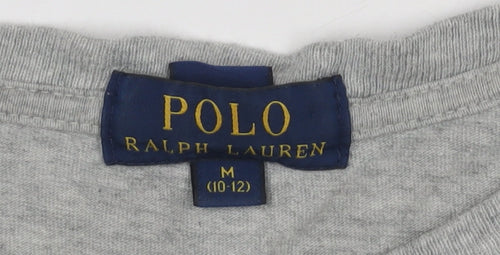 Polo Ralph Lauren Boys Grey Long Sleeve T-Shirt M (10-12) Classic Cotton