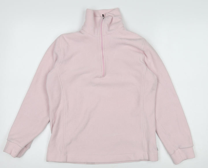 F.lli Campagnolo Girls Pink Fleece 1/4 Zip Sweatshirt S