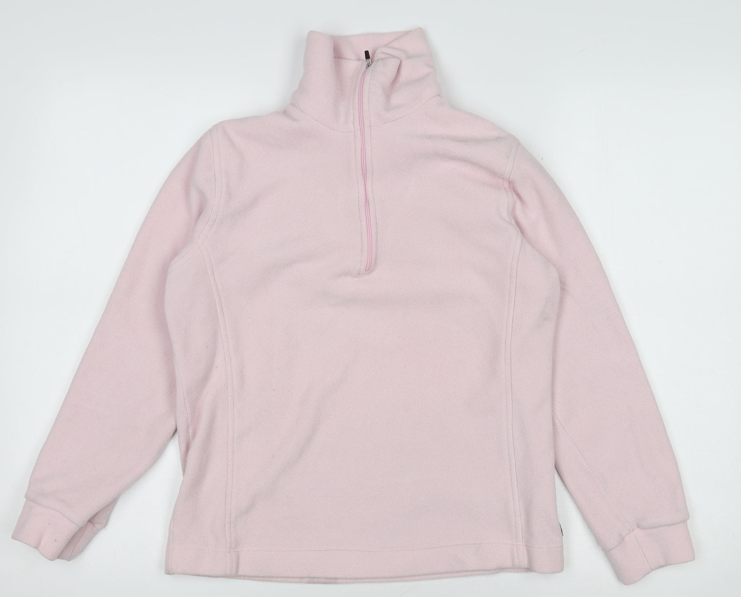 F.lli Campagnolo Girls Pink Fleece 1/4 Zip Sweatshirt S