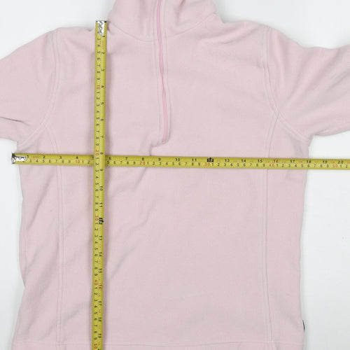F.lli Campagnolo Girls Pink Fleece 1/4 Zip Sweatshirt S