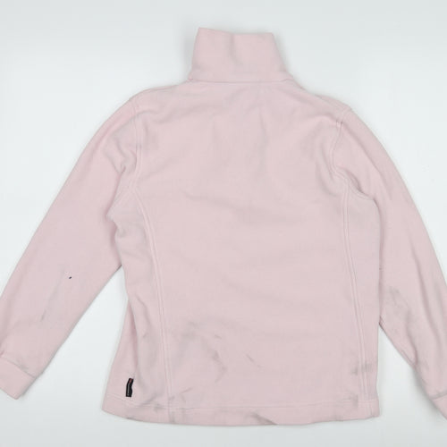 F.lli Campagnolo Girls Pink Fleece 1/4 Zip Sweatshirt S