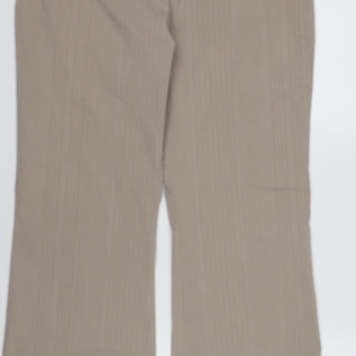 George Women’s Beige Pinstripe Dress Pants Size 12 Straight Leg