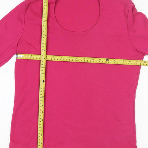 Viz-A-Viz Women’s Pink Long Sleeve Basic Top Size 10 Classic Style