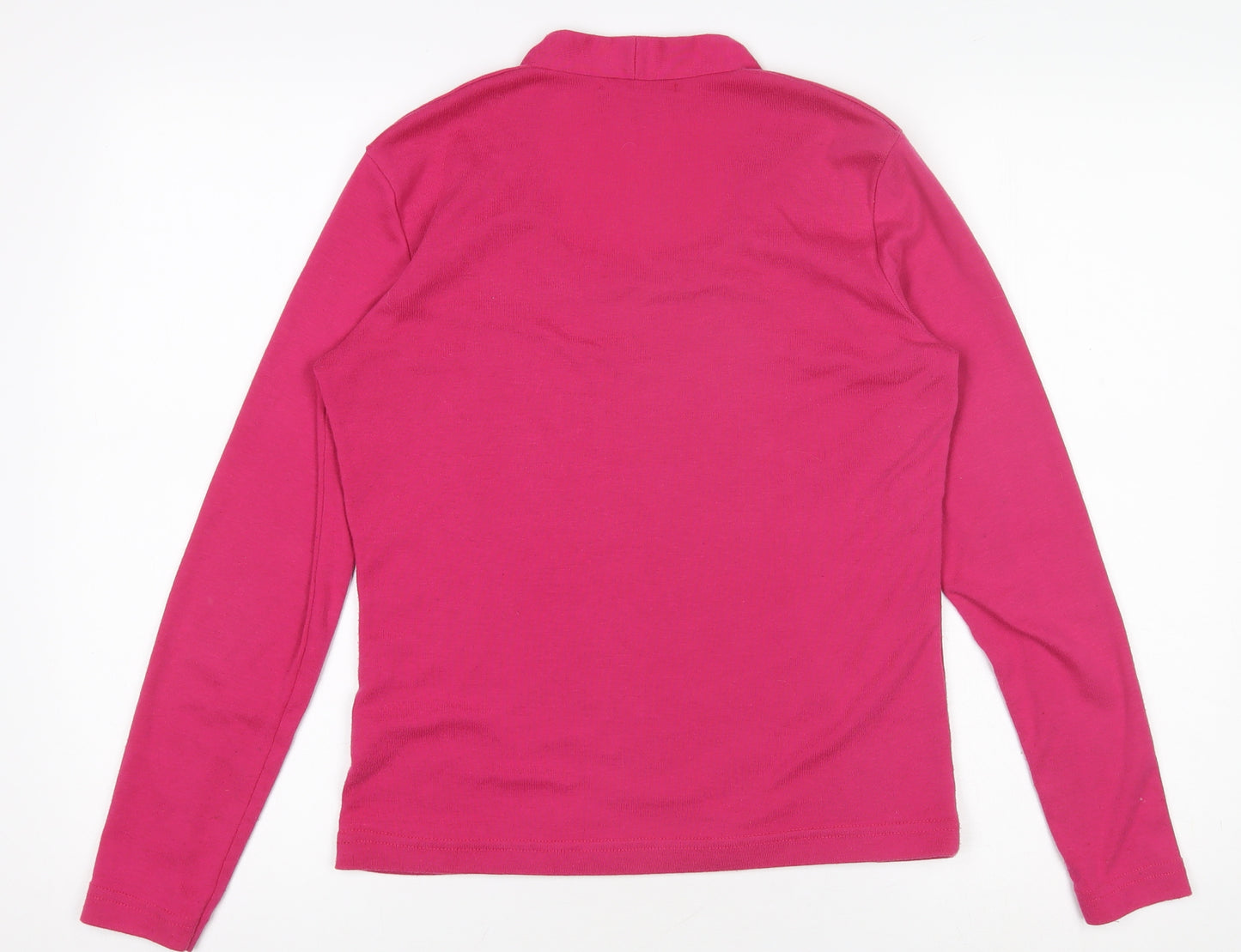 Viz-A-Viz Women’s Pink Long Sleeve Basic Top Size 10 Classic Style