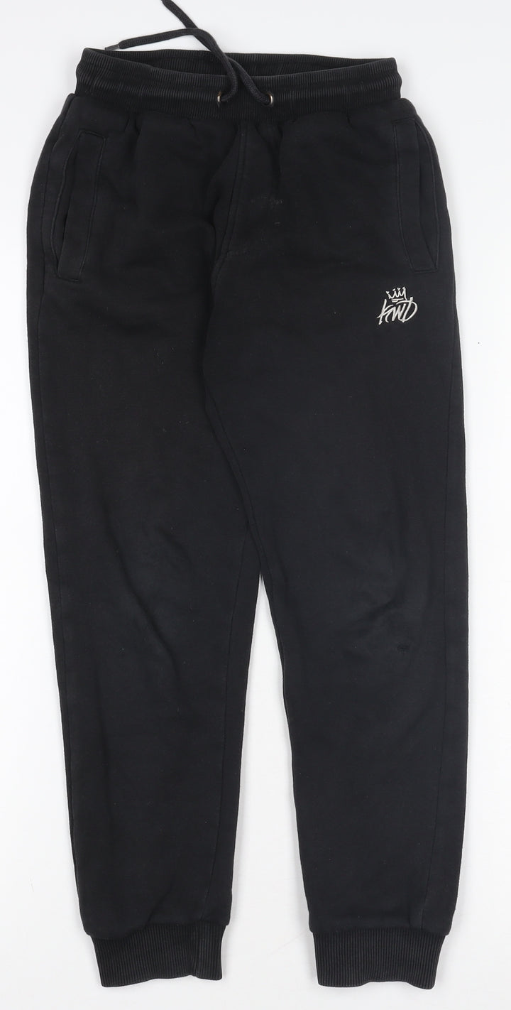 Kings Will Dream Boys Black Jogger Sweatpants S Regular Fit Fleece Trousers