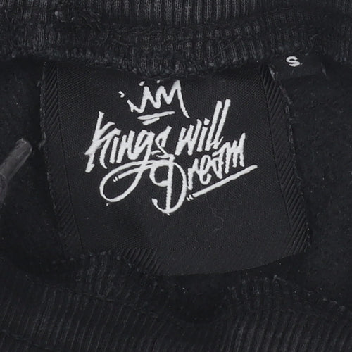 Kings Will Dream Boys Black Jogger Sweatpants S Regular Fit Fleece Trousers