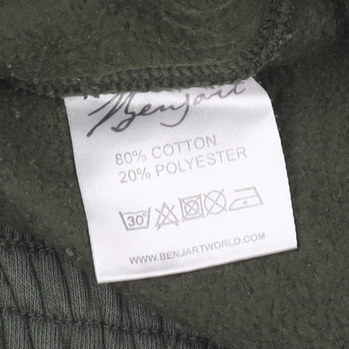 Benjart Green Men's Jogger Sweatpants M Regular Fit Fleece Trousers