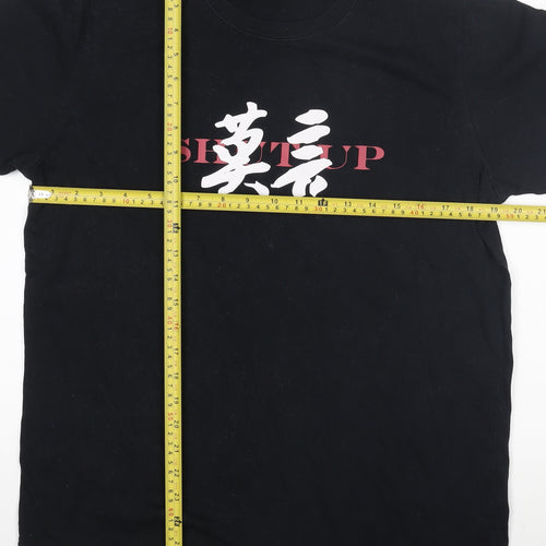 vt Womens Black XL Basic Crew Neck Graphic T-Shirt