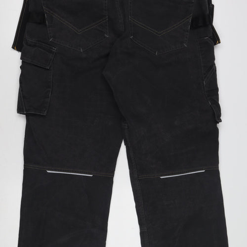 JCB Men's Black 36in Straight Workwear Reinforced Jeans