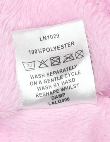 Foxbury Women Pink Fleece Hooded Nightshirt UK 12-14 Long Sleeve Winter