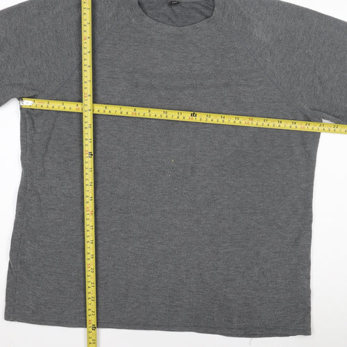 Uniqlo Men’s Grey Long Sleeve Crew Neck Activewear Top Size L