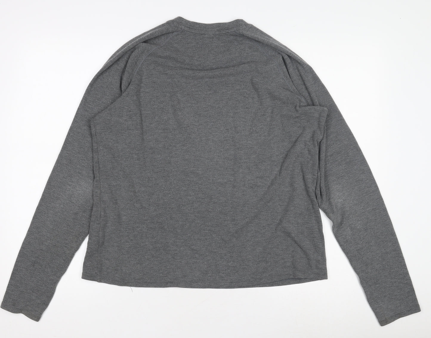 Uniqlo Men’s Grey Long Sleeve Crew Neck Activewear Top Size L