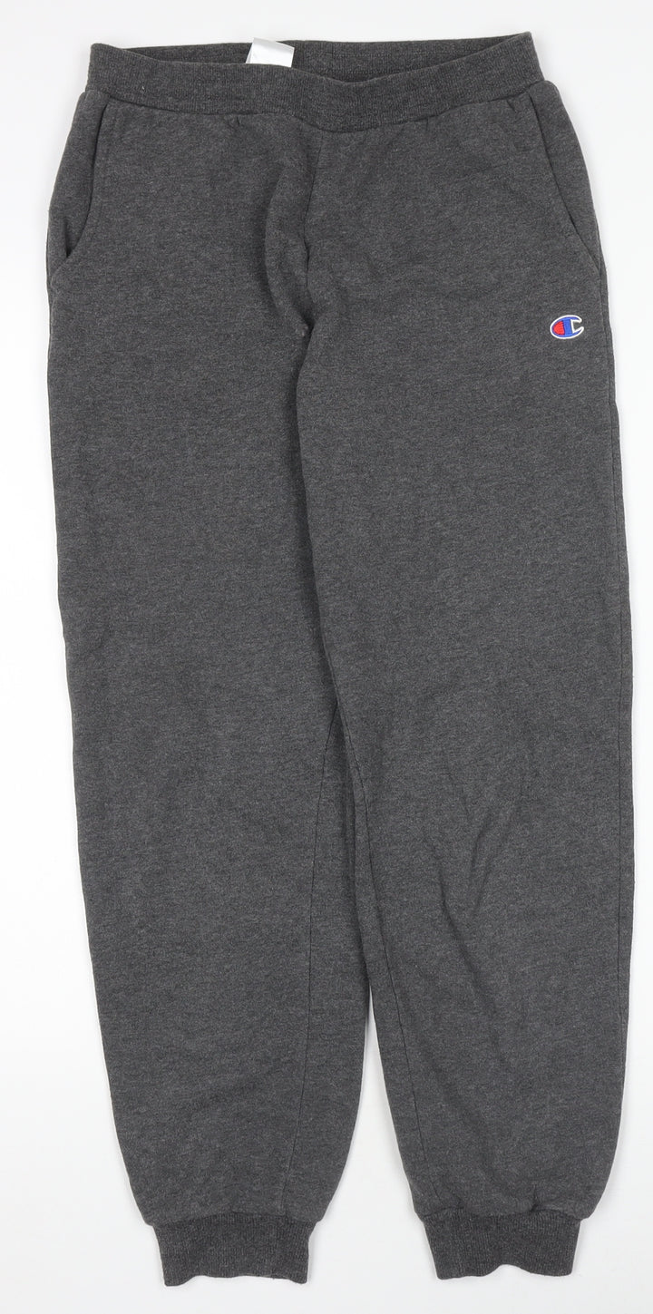 Champion Boys Grey Fleece Sweatpants Joggers L - Comfortable Sportswear