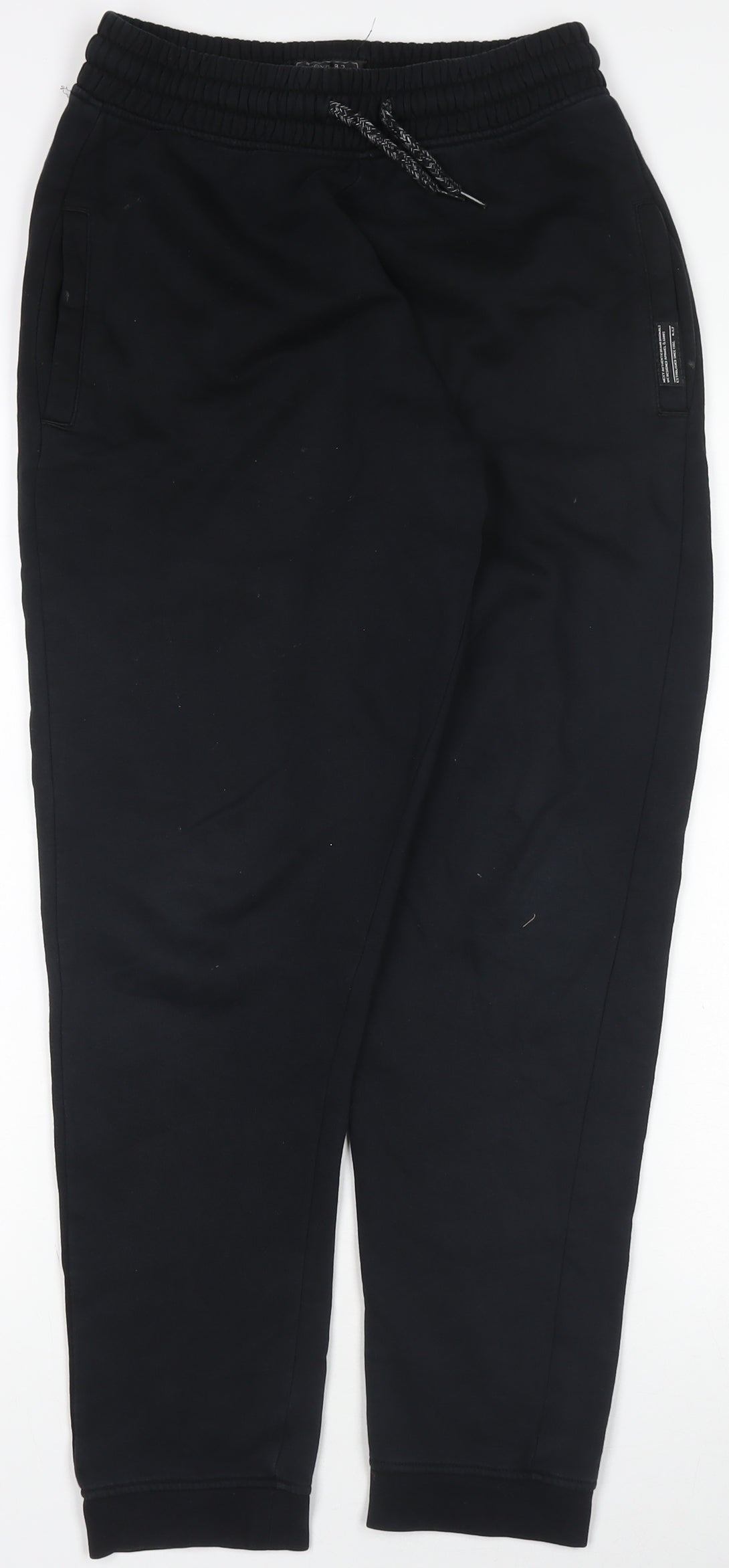 Next Boys Black Jogger Trousers 14 Years Regular Fit Cotton Blend