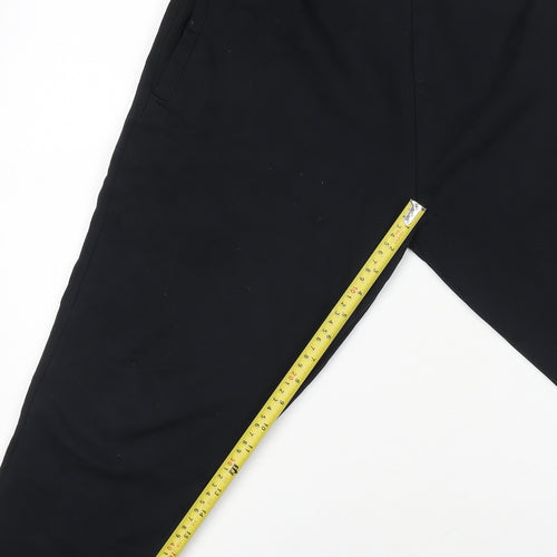Next Boys Black Jogger Trousers 14 Years Regular Fit Cotton Blend
