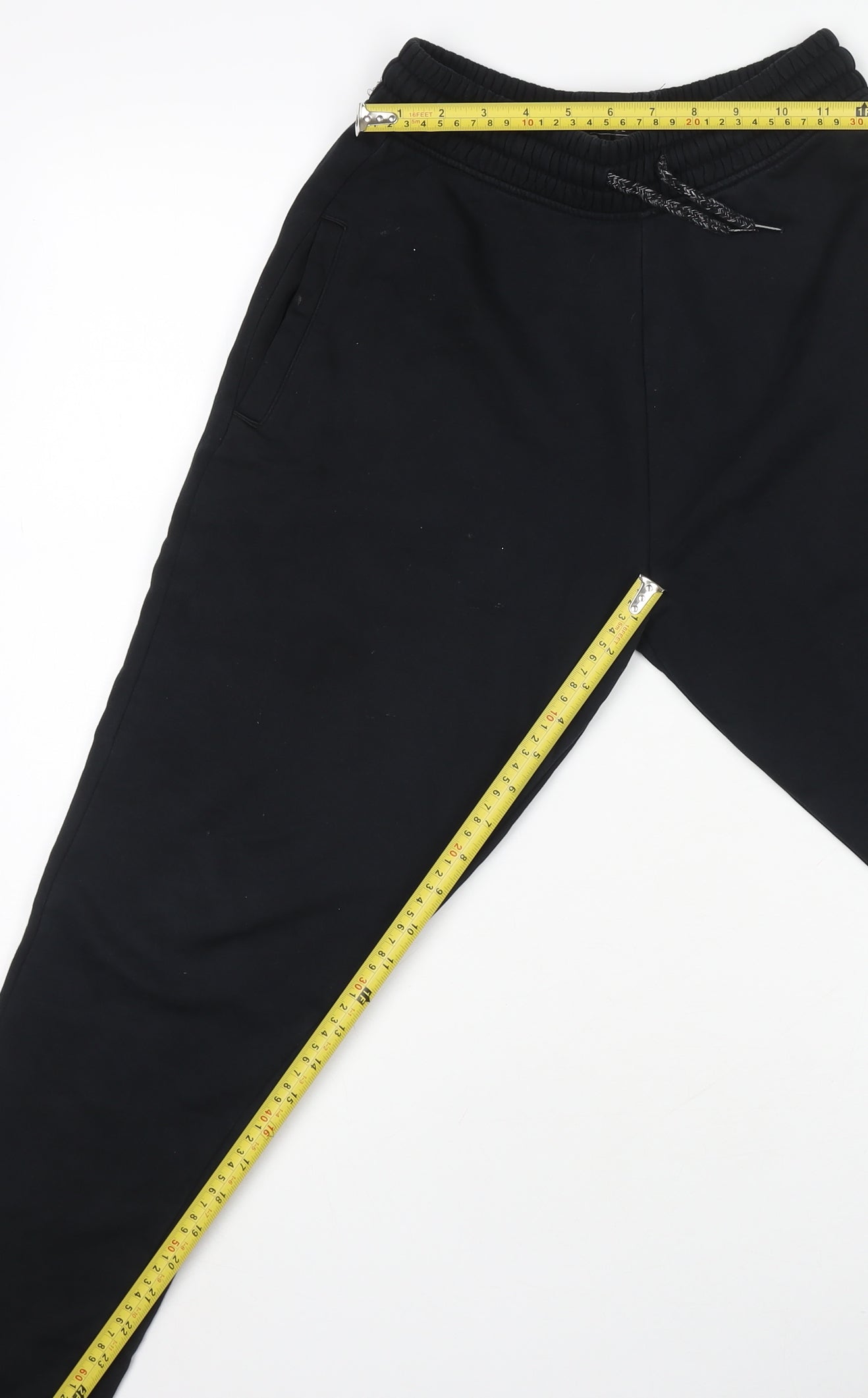 Next Boys Black Jogger Trousers 14 Years Regular Fit Cotton Blend