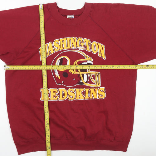 Vintage Trench Womens Red Pullover Sweatshirt Size L Washington Graphic