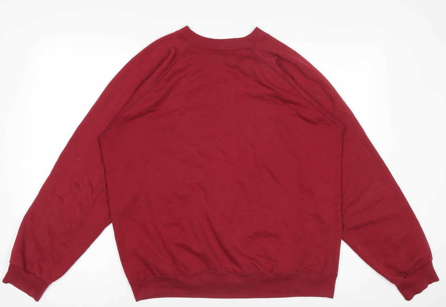 Vintage Trench Womens Red Pullover Sweatshirt Size L Washington Graphic