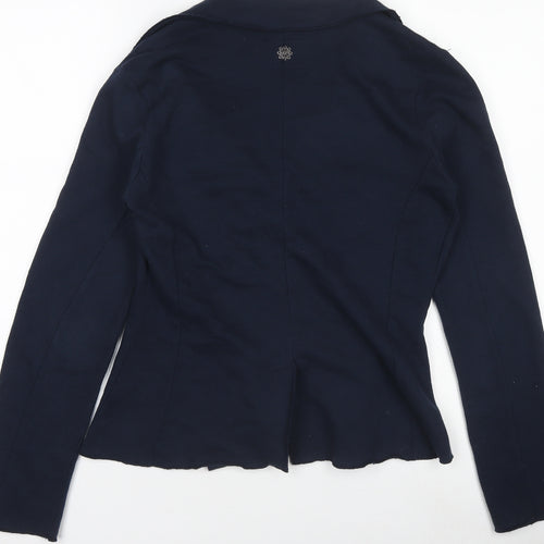 Isay Womens Blue Cotton Nynne Blazer Jacket Size S