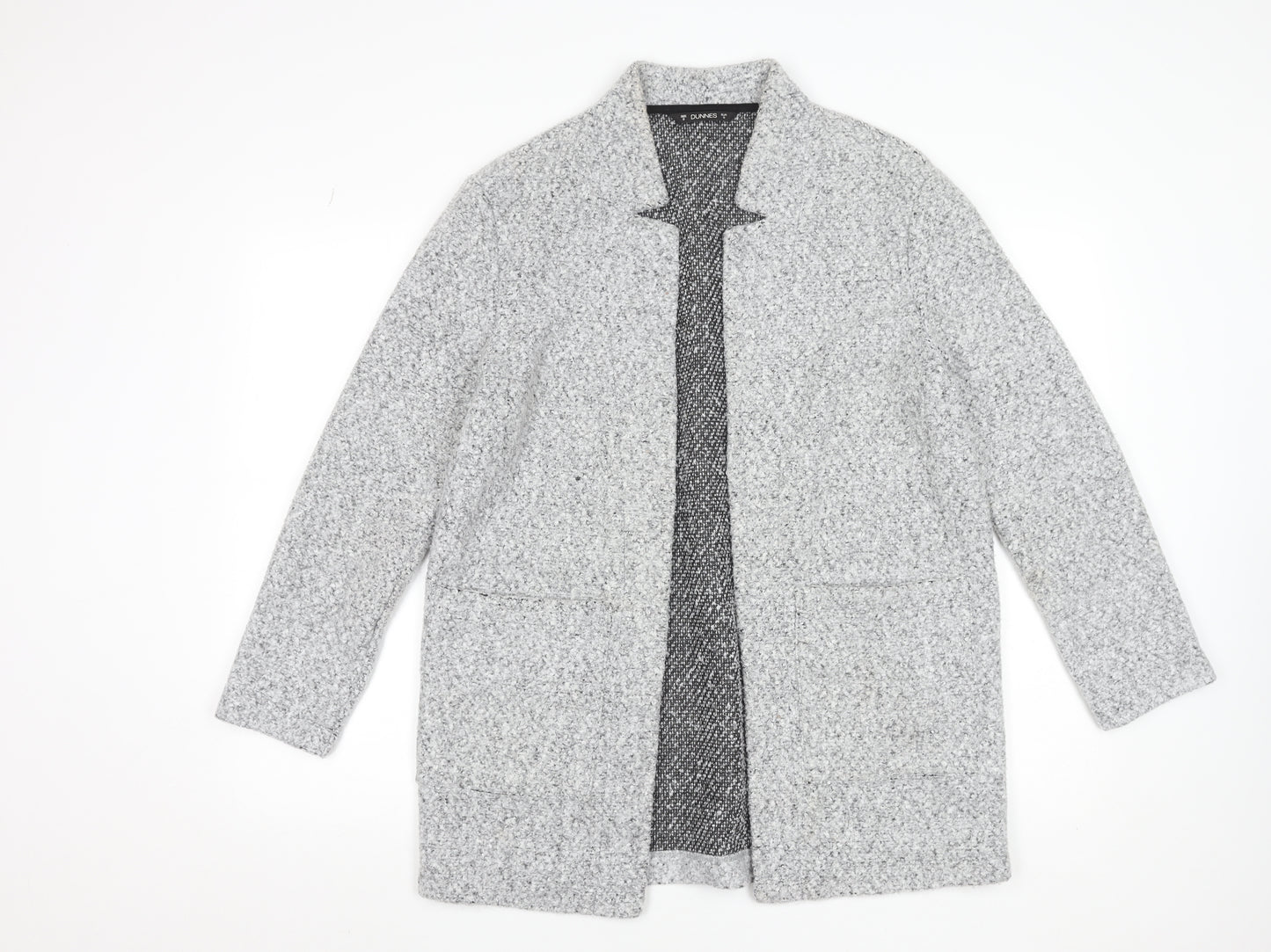 Dunnes Stores Women’s Grey Tweed Coatigan Size S Regular