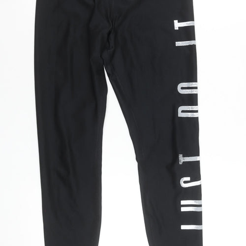 Nike Women's Black Dri-FIT 'Just Do It' Leggings XS