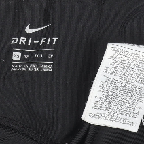 Nike Women's Black Dri-FIT 'Just Do It' Leggings XS