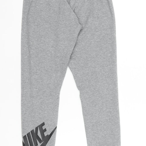 Nike Womens Grey Leggings Small Elastic Waist Slim Fit Activewear