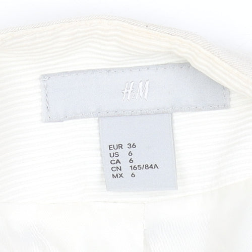 H&M Women’s Beige Linen Blend Blazer Jacket Size 8