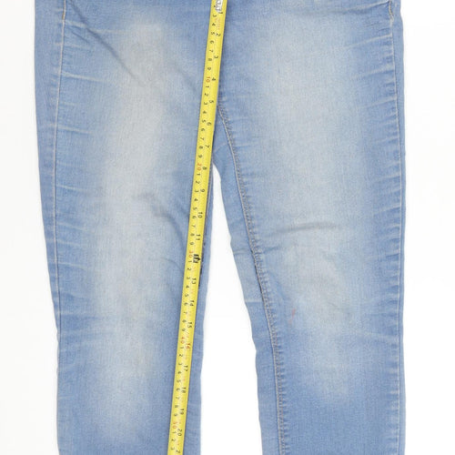 Pull&Bear Women Blue Skinny Stretch Denim Jeans Size 10