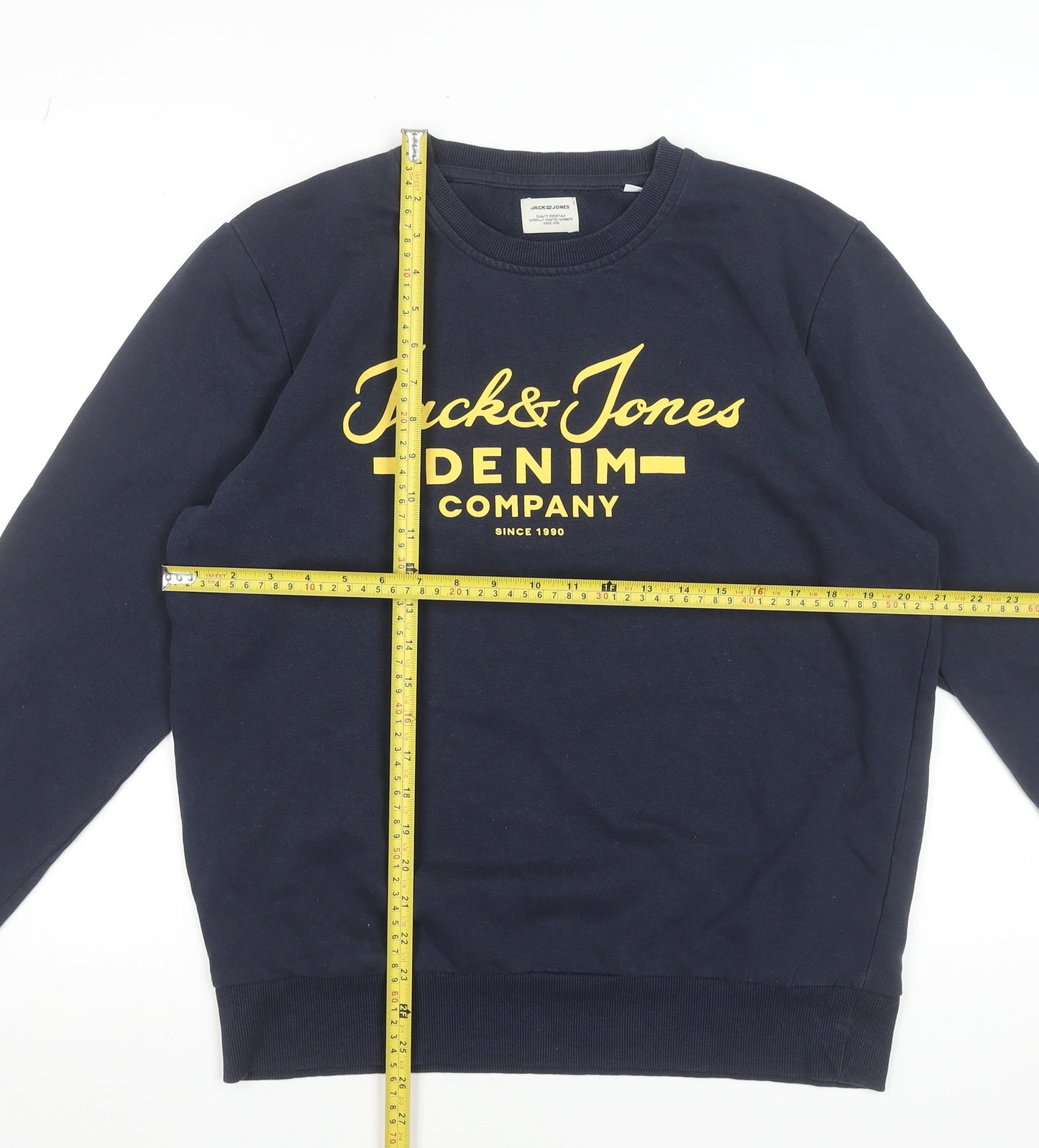 Jack & Jones Men’s Blue Crew Neck Logo Sweatshirt Size M