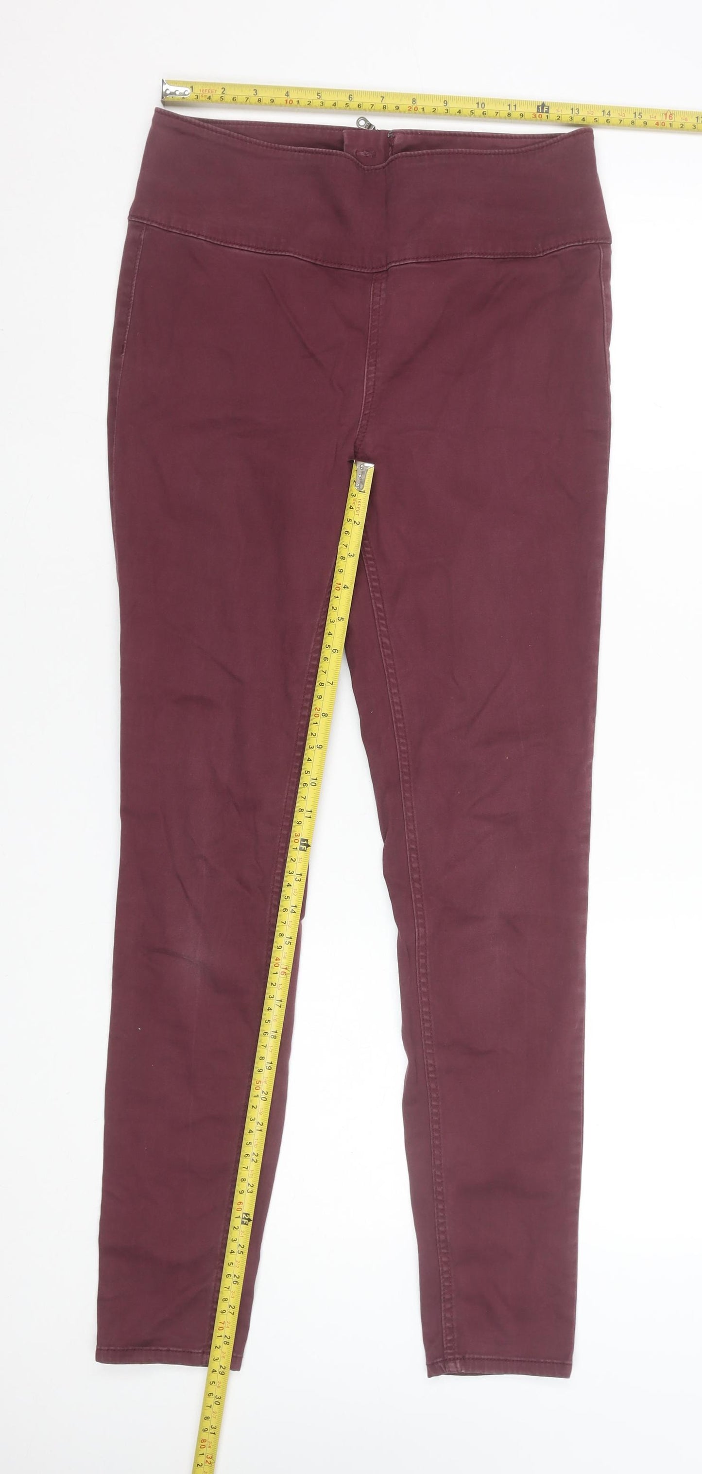Pieces Women's Purple Slim Fit High Rise Jegging Jeans Size M