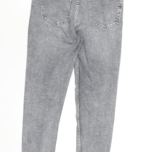 Bershka Women Grey Slim Fit High Rise Skinny Jeans Size 8