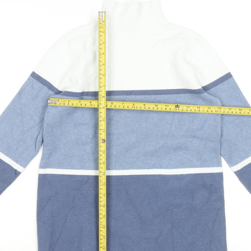 Jones New York Women’s Blue Colourblock Roll Neck Knit Top Size S