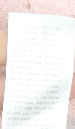 Minoti Girls Pink Pullover Jumper 3 Years Soft Knit Diamond Sleeve