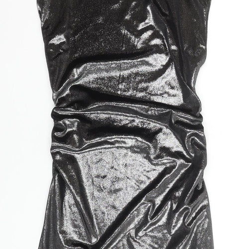 Primark Women’s Black Glitter Bodycon Sleeveless Short Dress Size S