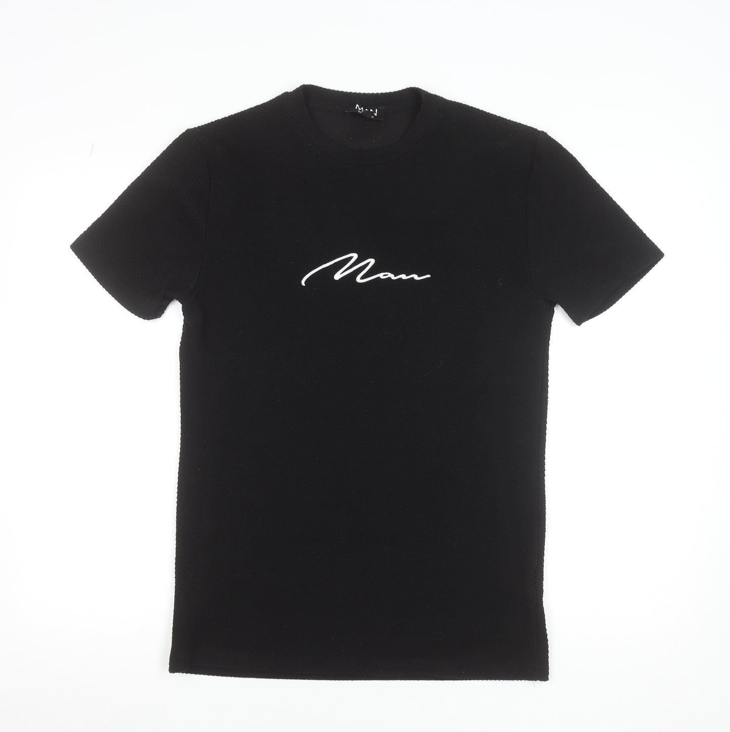 boohooMAN Men’s Black Slim Fit Crew Neck Short Sleeve T-Shirt M