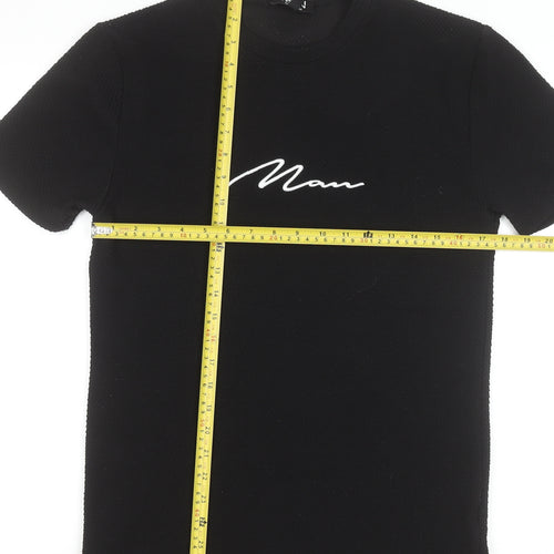 boohooMAN Men’s Black Slim Fit Crew Neck Short Sleeve T-Shirt M