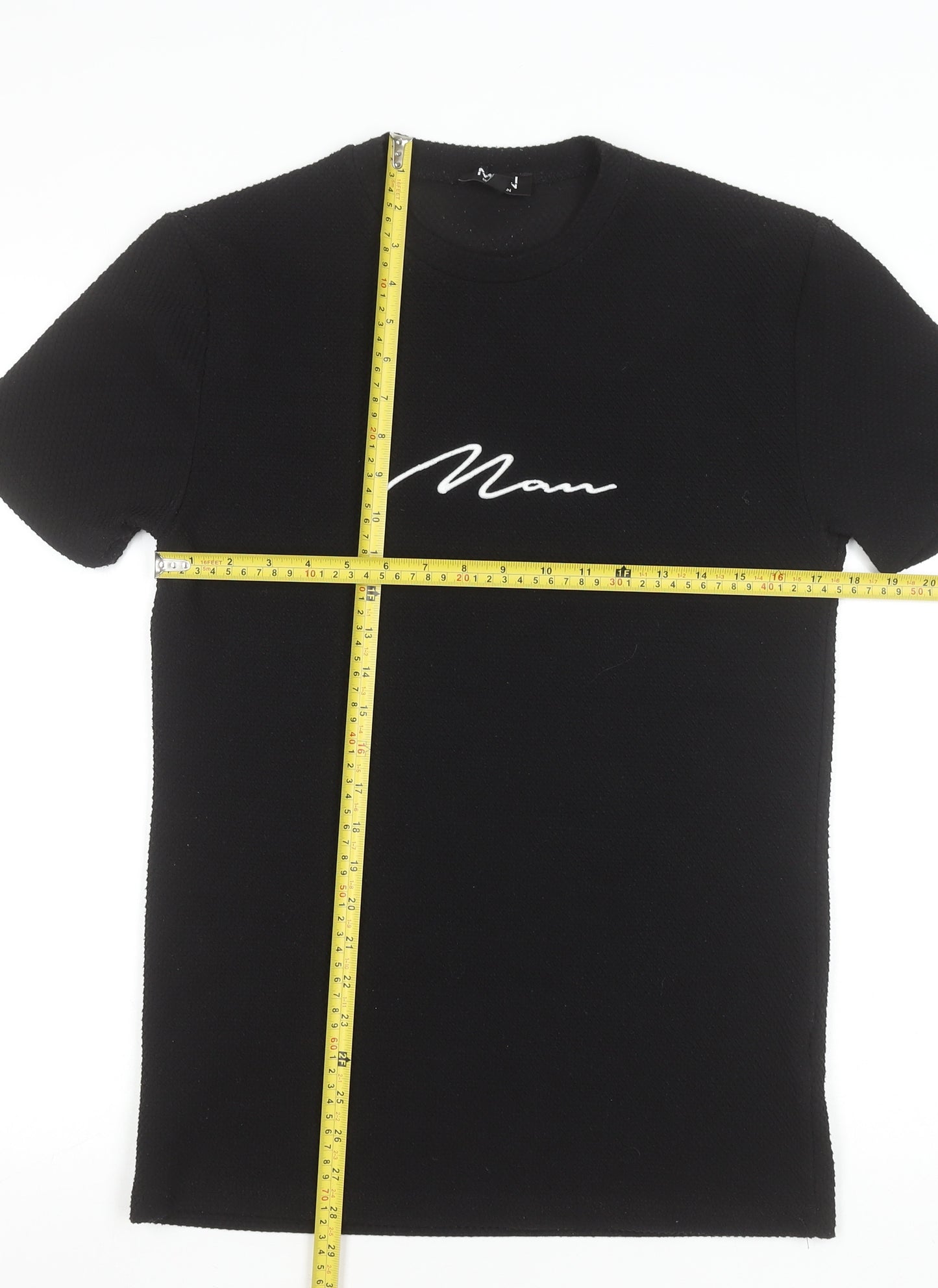 boohooMAN Men’s Black Slim Fit Crew Neck Short Sleeve T-Shirt M