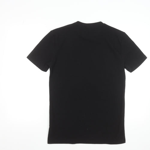 boohooMAN Men’s Black Slim Fit Crew Neck Short Sleeve T-Shirt M