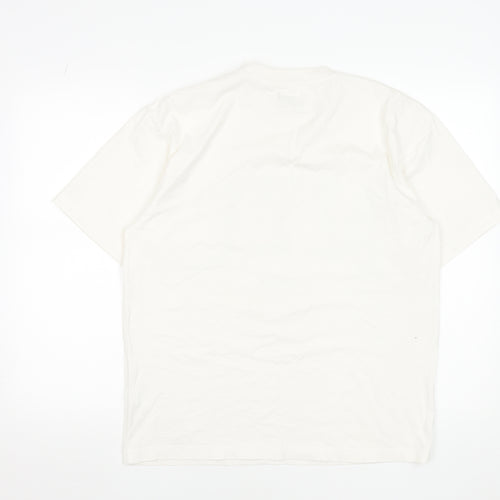 Pull & Bear Men's White NYC 1991 Graphic Cotton T-Shirt Size S