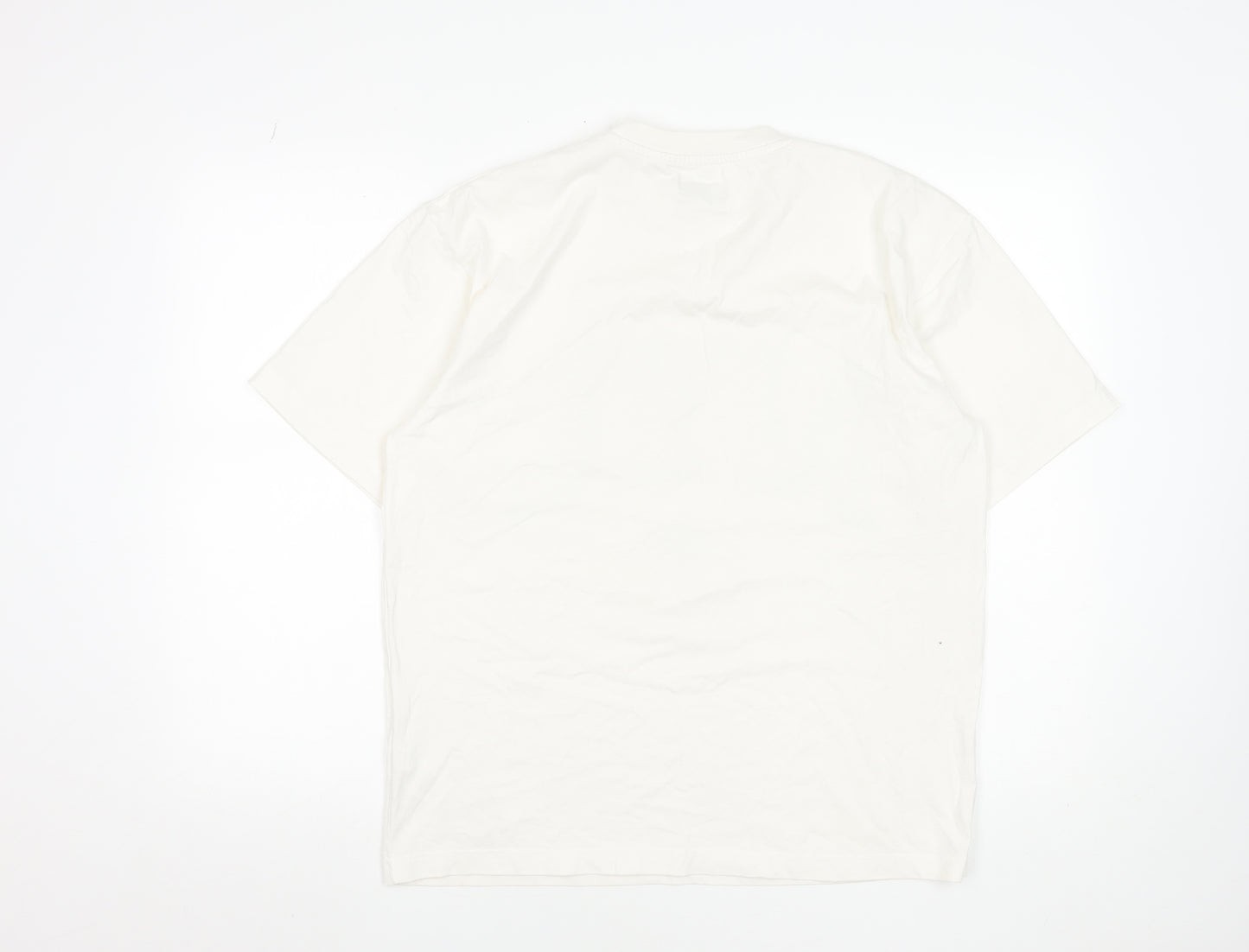 Pull & Bear Men's White NYC 1991 Graphic Cotton T-Shirt Size S