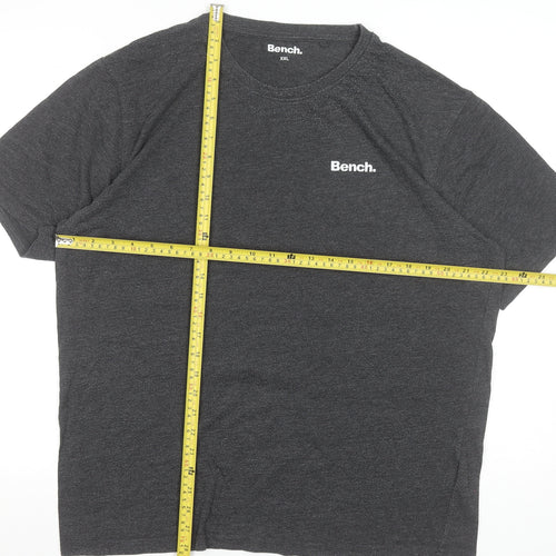 Bench Men's Grey Crew Neck Short Sleeve 2XL T-Shirt