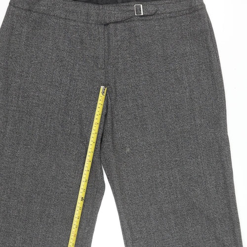 Marks and Spencer Women Grey UK 22 Bermuda Shorts with Buckle Detail